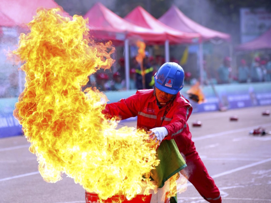Chùm ảnh 8 đội cùng tranh tài tại Hội thao An toàn vệ sinh lao động, phòng chống cháy nổ năm 2026 của PV Power